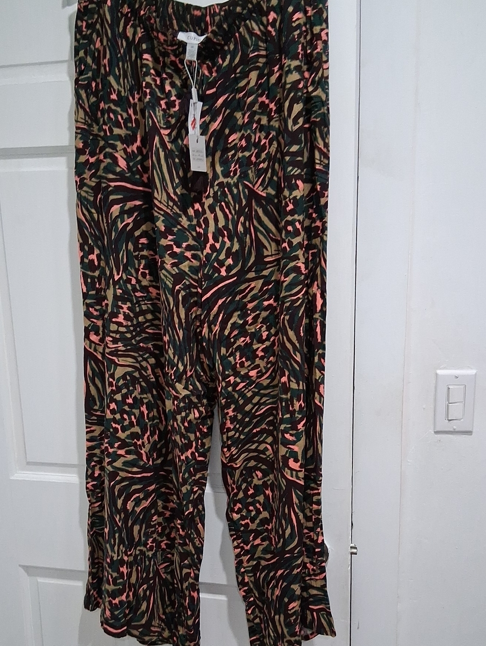 Cupio Multi-Color Abstract Print Wide-Leg Pants